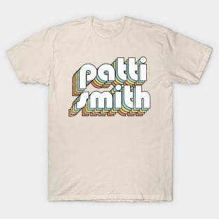 Patti Smith - Retro Rainbow Letters T-Shirt